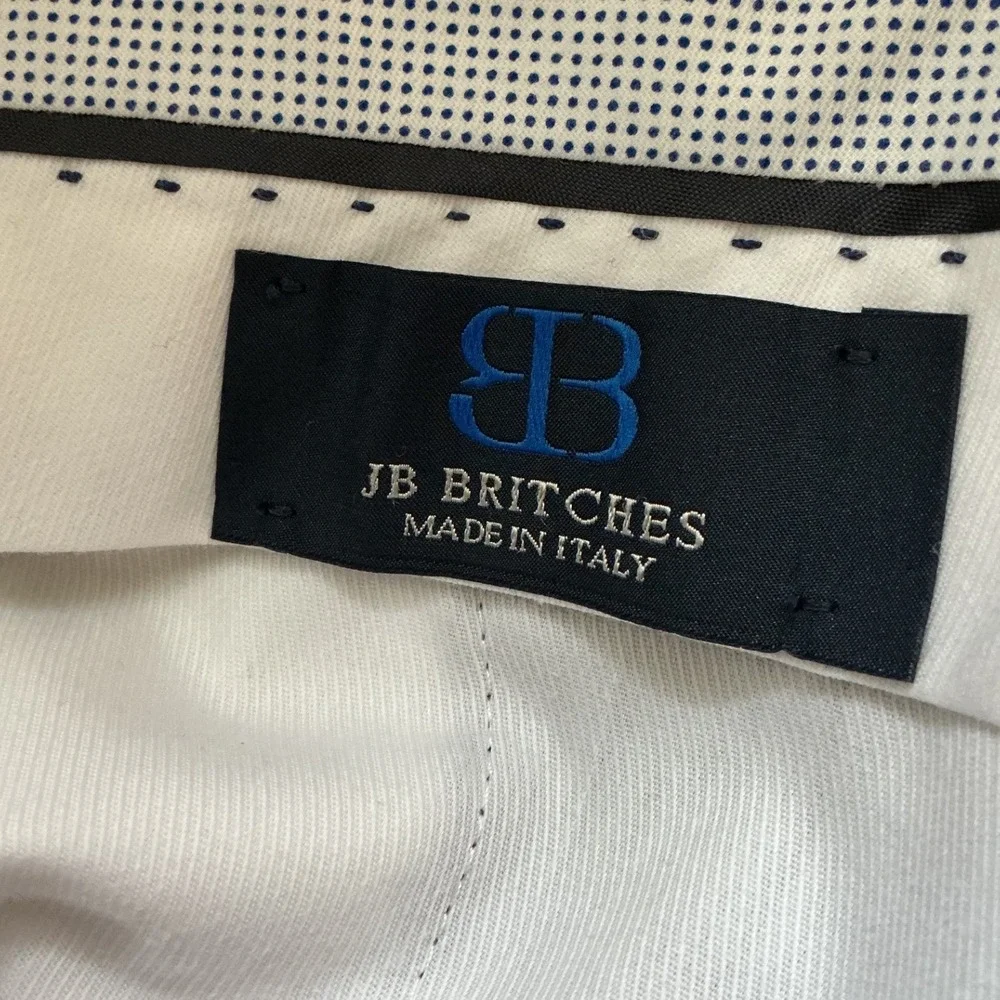 JB Britches Mens Brown Wool Dress Pants Flat‎ Front Made in Italy Sz 38Rx25